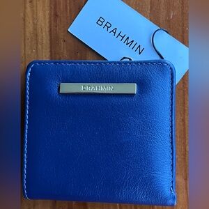 NWT Brahmin Jane in VINTAGE BLUE Smooth Leather Wallet